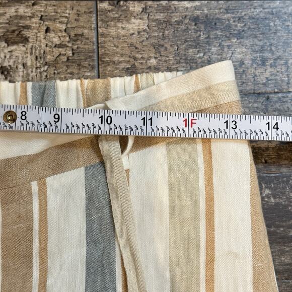 Lafayette 148 New York Columbus Linen Wide Leg Striped Pant Drawstring XS NEW - Picture 11 of 16